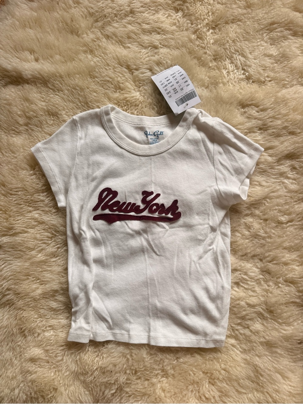 BRANDY MELVILLE / John galt babydoll tee NEW YORK NWT